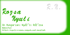 rozsa nyuli business card